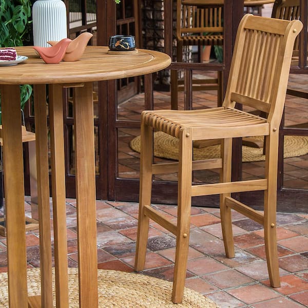 Teak bar height bistro set new arrivals