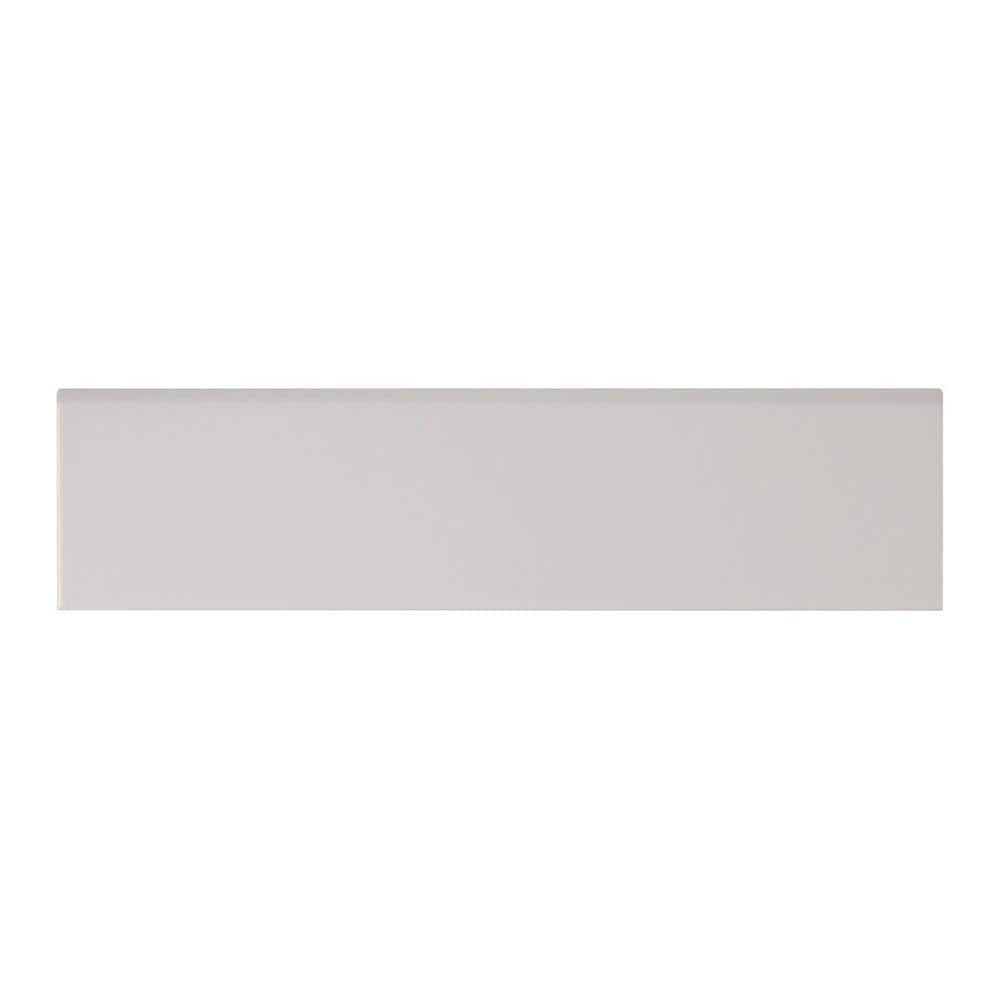 England Fog Gray Belfast 3 in. x 12 in. Satin Matte Ceramic Bullnose Tile T