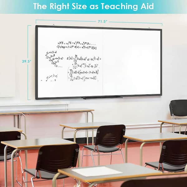 Bulletin Boards 72 x 40 Large Whiteboard Panel Dry Erase Boards Aluminum Presentation Wall-Mounted Marker Board