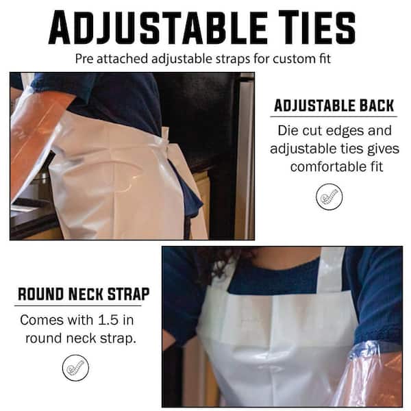Disposable Aprons - 100 Plastic Aprons for Painting, Cooking or Any Other  Messy Activities(39 inches x 24 inches) 
