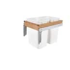Rev-A-Shelf Double 50 Qt. Pull-Out Top Mount Maple and White Container ...