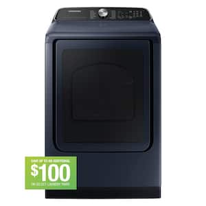 7.4 cu. ft. Smart Vented Electric Dryer with Pet Care Dry and Steam Sanitize+ in Brushed Navy Blue