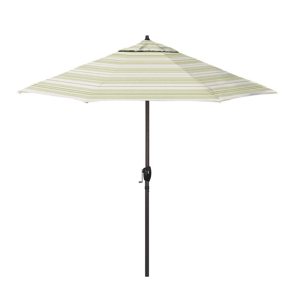 9 ft. Bronze Aluminum Market Patio Umbrella with Crank Lift and Autotilt in Wellfleet Basil Pacifica Premium price history on PriceWatchPro