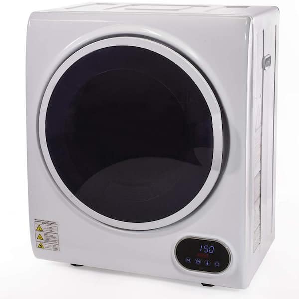 Barton 1.85 cu ft. Portable Stainless Steel Automatic Laundry Tumble Dryer Machine with 3 Drying Modes and Timer in White