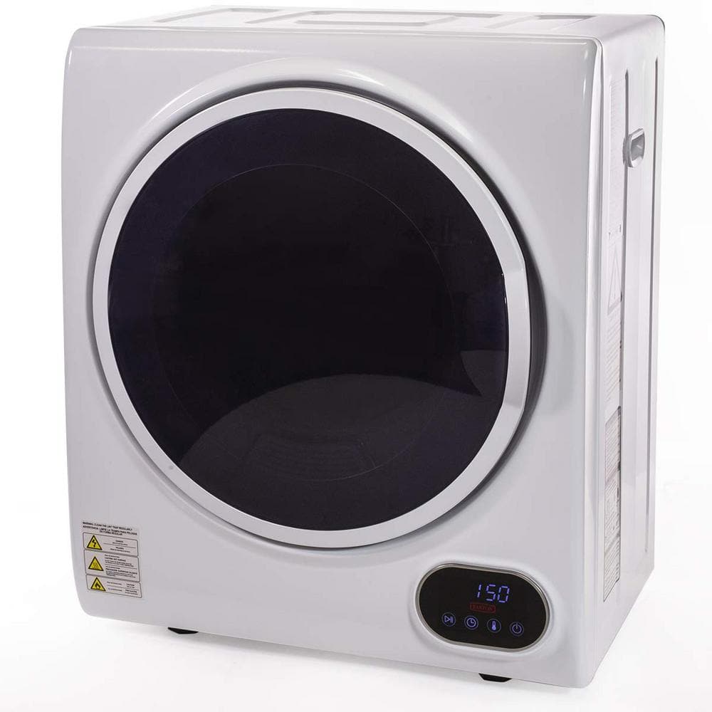 Barton 1.85 cu. ft. Portable Stainless Steel Automatic Laundry Tumble Dryer Machine with 3 Drying Modes and Timer in White