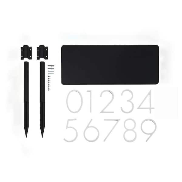 11 in. x 1.25 in. x 7.2 in. Rectangular Dual Mount Address Plaque Sign Kit