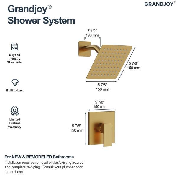 Have a question about GRANDJOY 1-Spray 1-Handle Square Dual Fixed