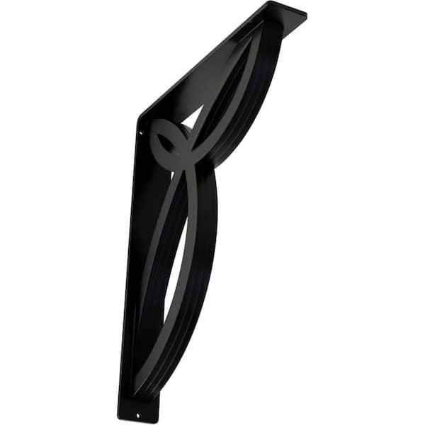 Ekena Millwork 2 in. x 15 in. x 12 in. Wrought Iron Triple Center Brace Versailles Bracket