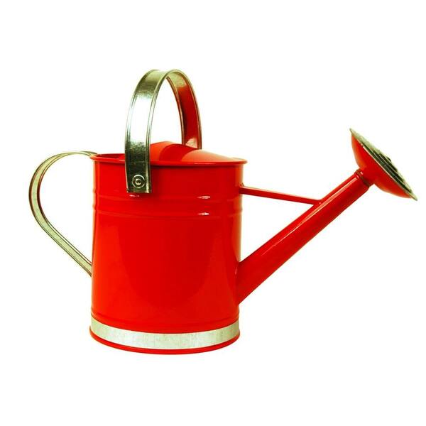 Arcadia Garden Products Basic 0.5 Gal. Red Metal Watering Can