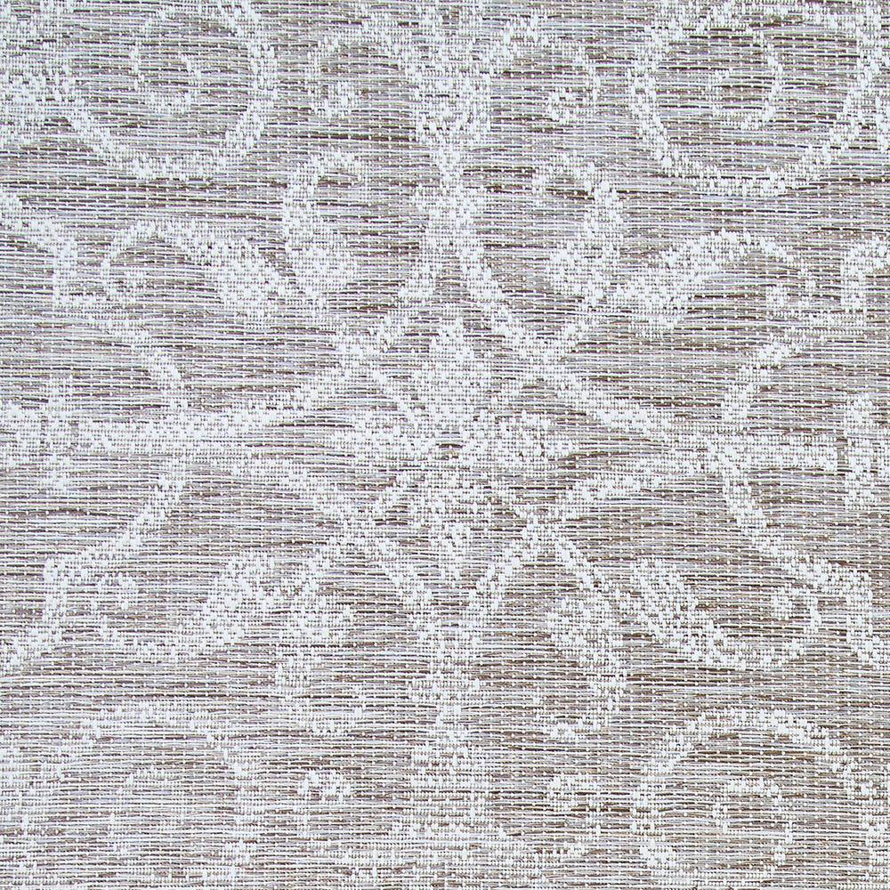 Cocoa Natural Geometric Flat-Woven Synthetic Area Rug - 7'6" x 10'9"