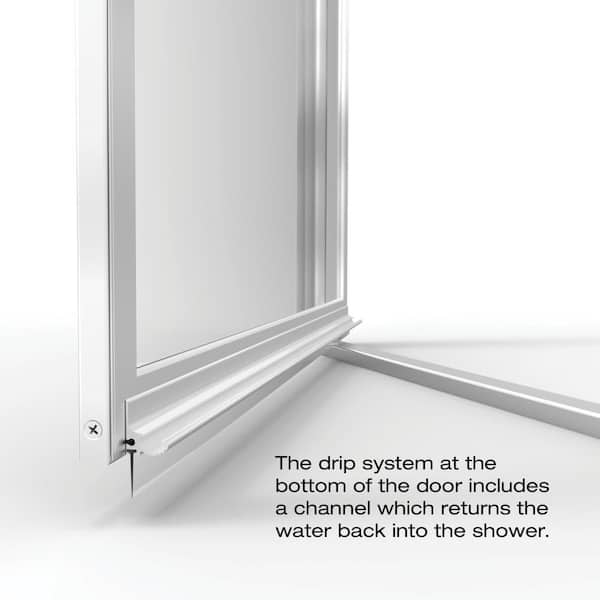 Glass shower cubicle - COVER AC - Relax srl - with pivot door / for alcoves  / clear glass