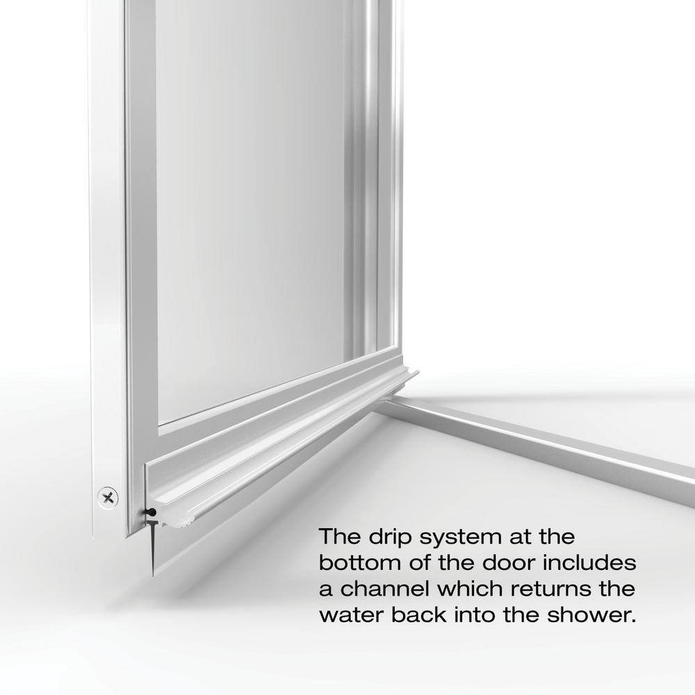 Sopora Brushed Nickel 67" Pivot Framed Shower Door with Clear Glass