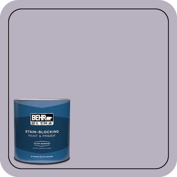 BEHR ULTRA 1 qt. #BIC-07 Virtuous Violet Extra Durable Satin Enamel Interior Paint & Primer