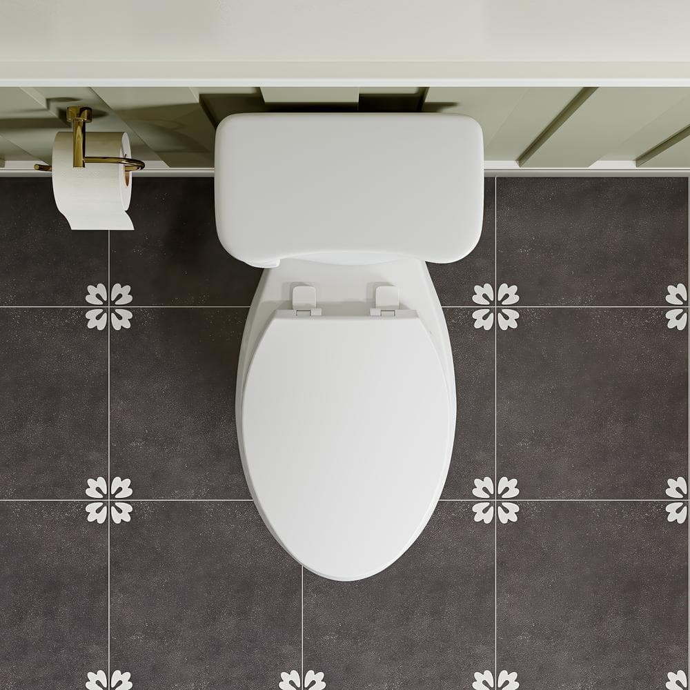 19-Inch White Elongated High Efficiency Two-Piece Toilet