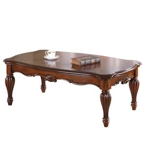 Dreena 52 in. Cherry Small Rectangle Wood Coffee Table