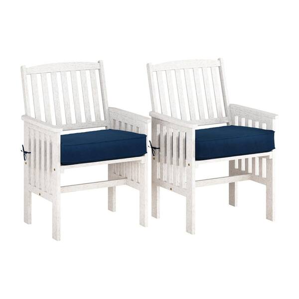 blue and white outdoor lounge chairs