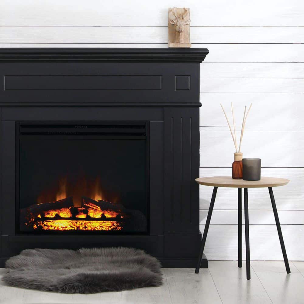 Cambridge 23-Inch Black Freestanding Electric Fireplace Heater