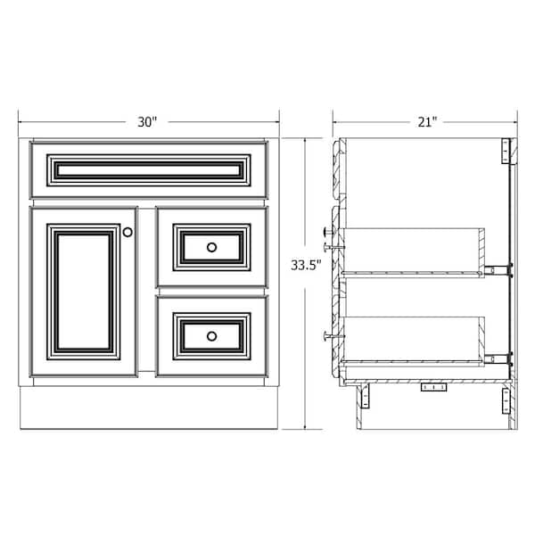 Glacier Bay Lancaster 21 in. W x 8 in. D x 26 in. H Surface-Mount Raised  panel Bathroom Storage Wall Cabinet in White LAOJ25-WH - The Home Depot