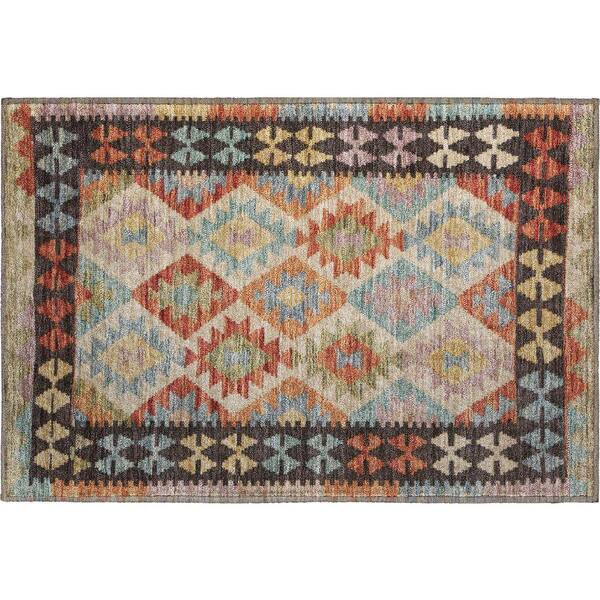 Mayfield Premium Machine Washable Abstract AMF1915 Paprika 2 ft. x 3 ft. Accent Rug