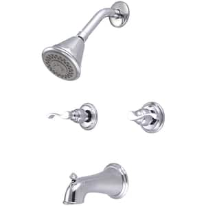 8997-B4 Double Handle 4-Spray Tub and Shower Faucet 1.75 GPM in. Chrome Valve Included