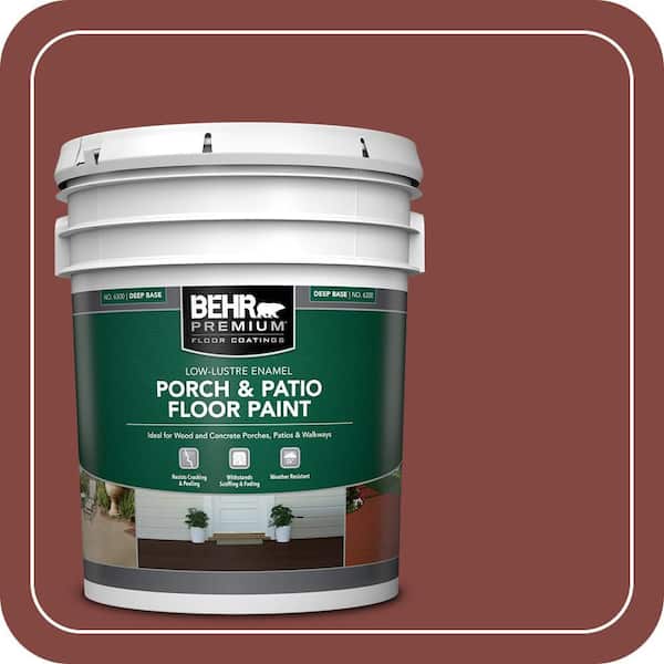 5 gal. #S-H-170 Red Brick Low-Lustre Enamel Interior/Exterior Porch and Patio Floor Paint