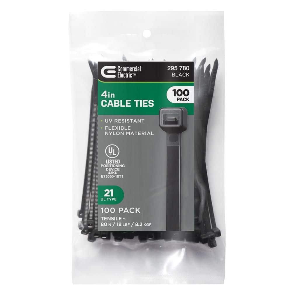 Commercial Electric 4in Miniature Standard UL 21 Rated Cable Zip