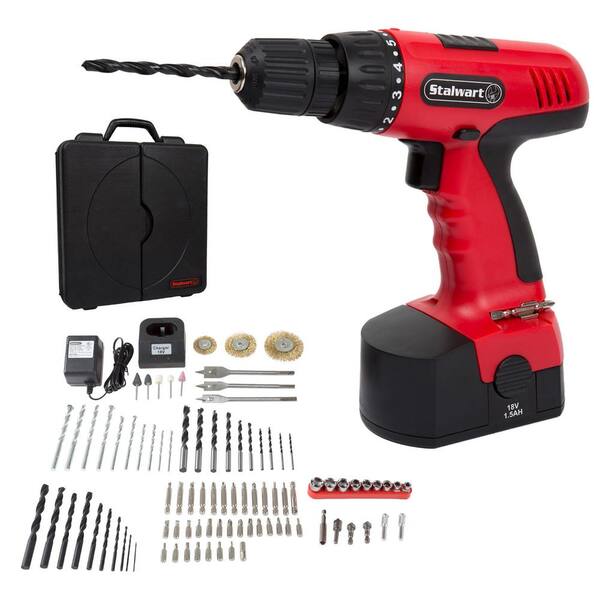 18v Cordless Drill 1500mah Power Electric Screwdriver 34 BIT 2-speed Gearbox 