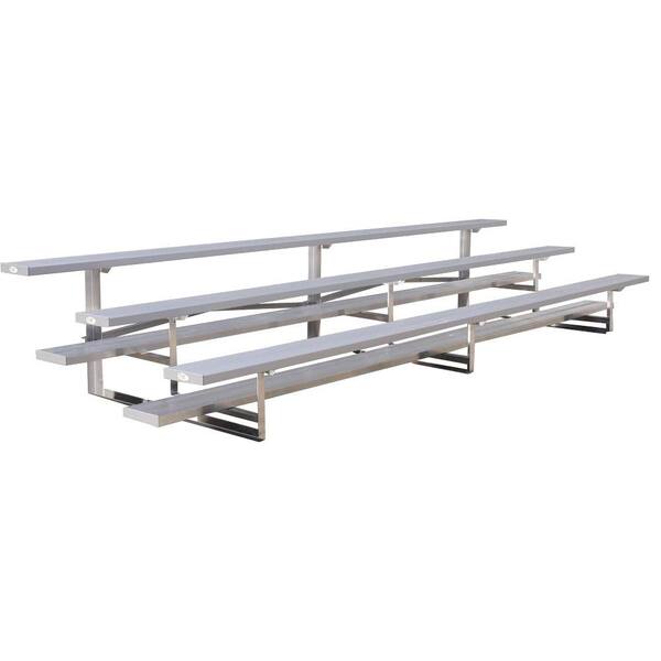 Ultra Play 15 ft. 3-Row Tip N' Roll Aluminum Bleacher Frame