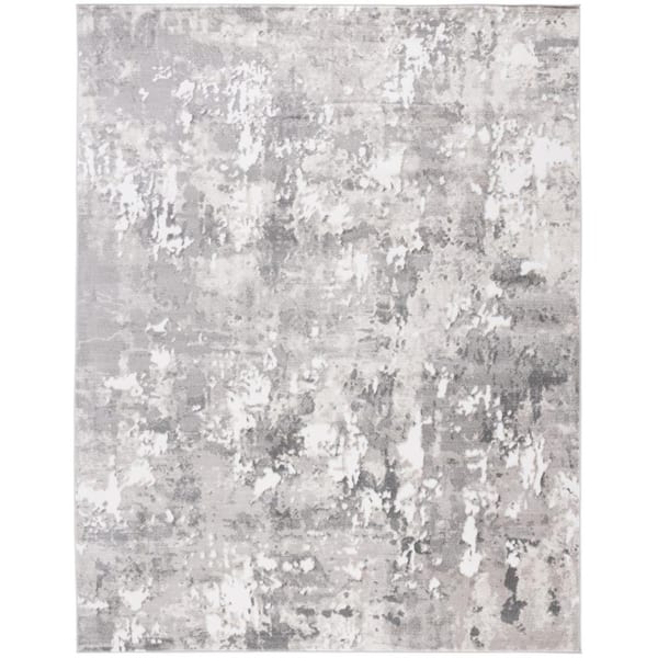 SAFAVIEH Skyler Light Gray/Gray 8 ft. x 10 ft. Abstract Distressed Area Rug