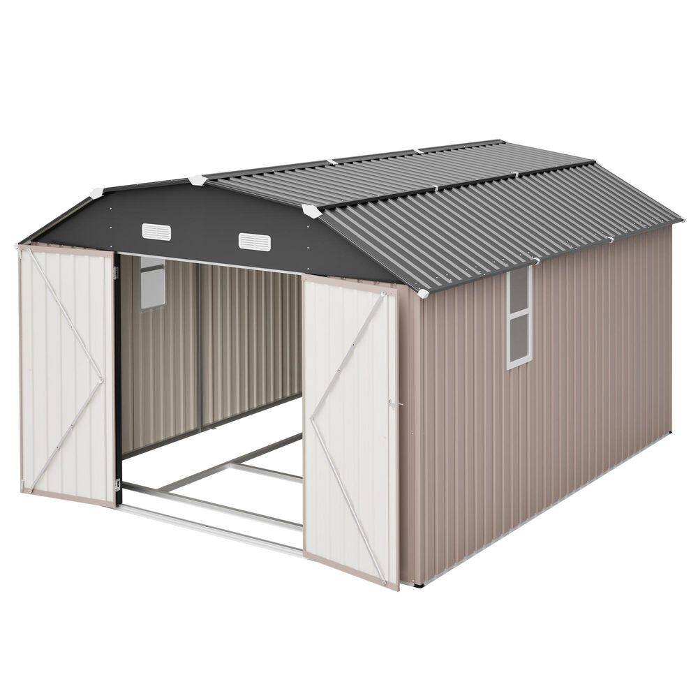 10 ft. x 12 ft. Durable and Stable Metal Storage Shed for Backyard Patio (120 sq. ft. ) price history on PriceWatchPro