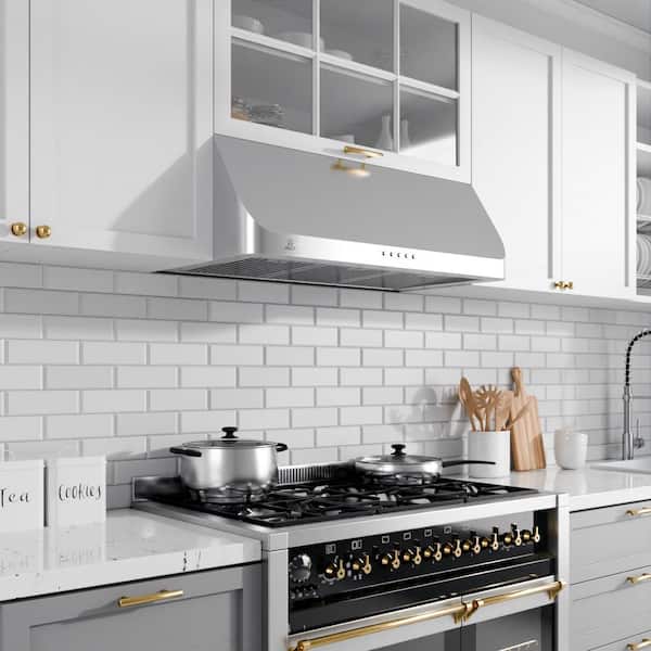 36 in. 450 CFM Under Cabinet Convertible Residential Range Hood in Stainless Steel with 3-Speed and LED Lamp