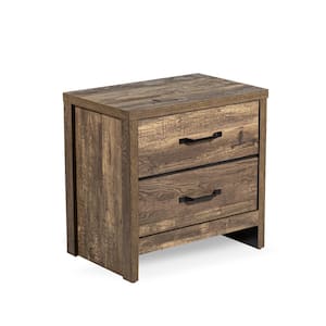 Altezza Light Walnut with Care Kit 2-Drawer 23.63 in. W Nightstand