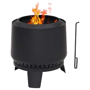 20 in. (50.8 cm) Black Smokeless Fire Pit with Cover