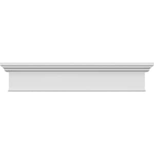 Traditional 1 in. x 194 in. x 7-1/4 in. Polyurethane Crosshead Moulding with Bottom Trim