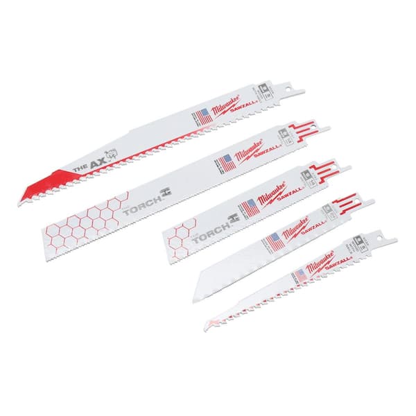 SAWZALL Demolition Wood and Metal Cutting Reciprocating Saw Blade Set with 5-Pack of Metal Cutting Blades (18 Piece) SAWZALL Demolition Wood and Metal Cutting Reciprocating Saw Blade Set with 5-Pack of Metal Cutting Blades (18 Piece)
