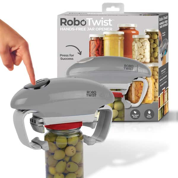Robo Twist Hands-Free Electric Automatic Jar Opener in Grey