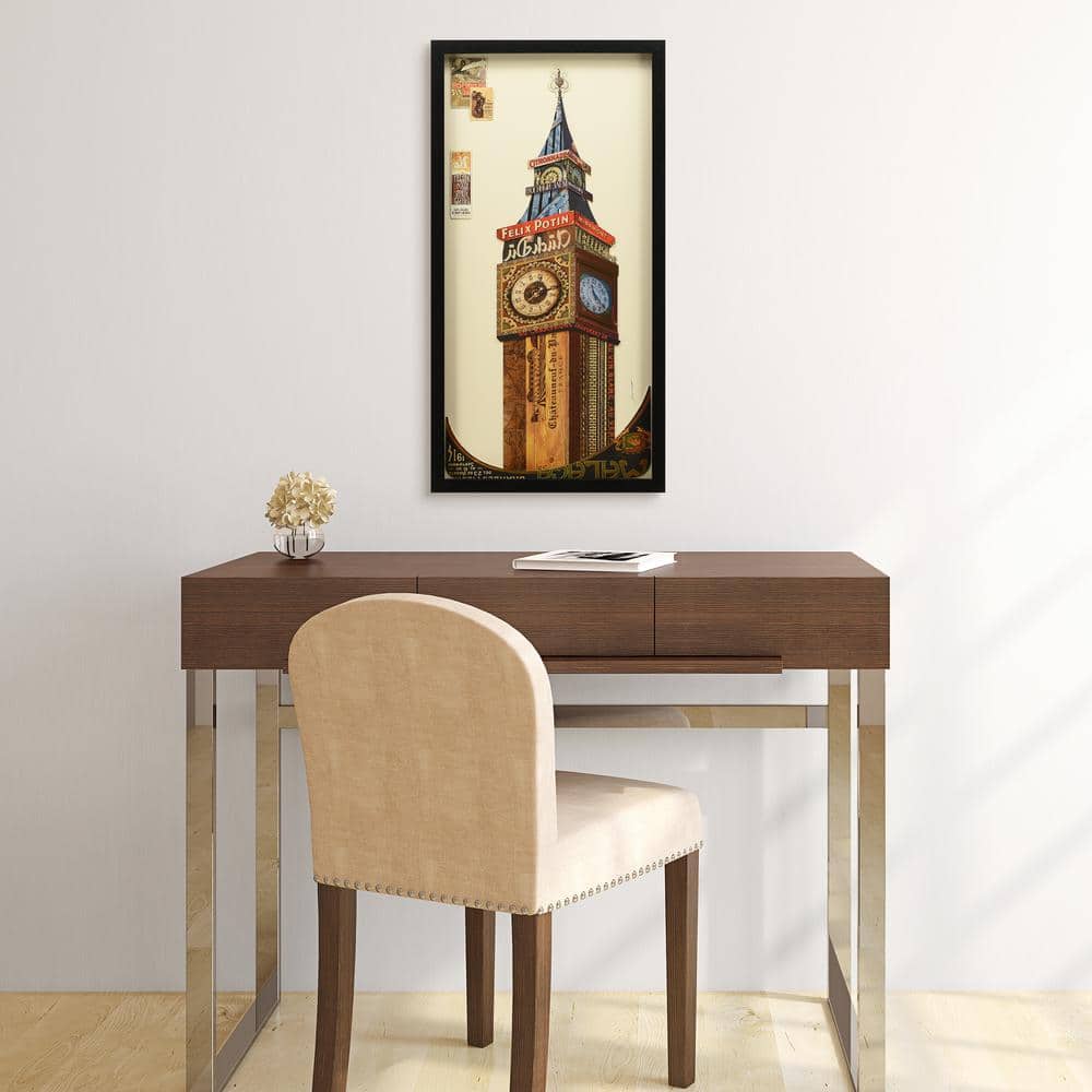 Big Ben Dimensional Collage Framed Artwork on Canvas