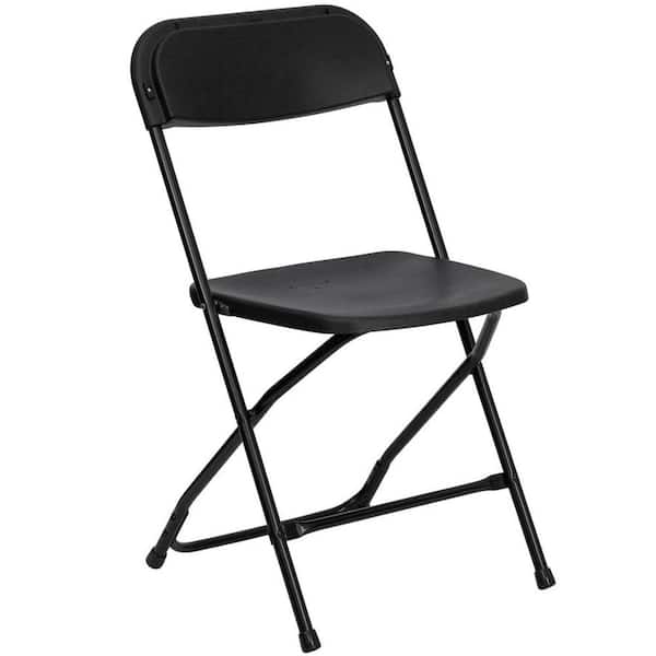 Advantage Black Poly Dining Folding Chair