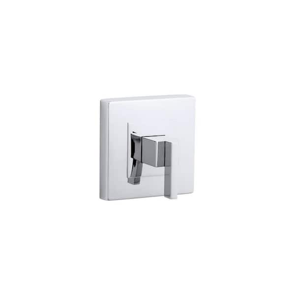 KOHLER Loure Rite-Temp 1-Handle Tub and Shower Faucet Trim Kit with Lever Handle in Polished Chrome (Valve Not Included)