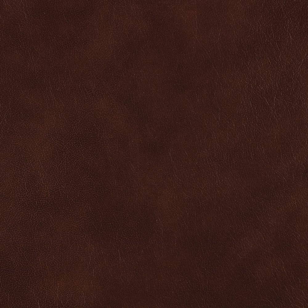 Brown Leather Power Recliner with Wood Frame and USB Port