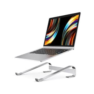 Aluminium Portable Removable Laptop Riser Compatible with 10-18 in. Laptops in Silver