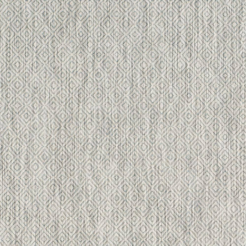 Contemporary Gray 6'7" Square Synthetic Indoor/Outdoor Rug