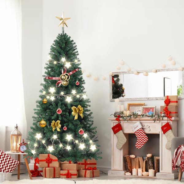 JEAREY 6 ft. Green Unlit Artificial Classic Christmas Tree