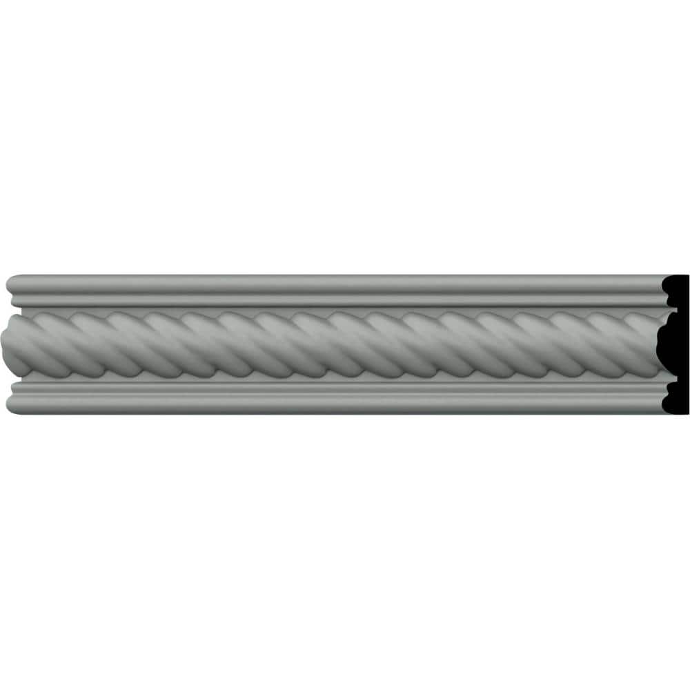 Alexandria Rope White Polyurethane Crown Molding