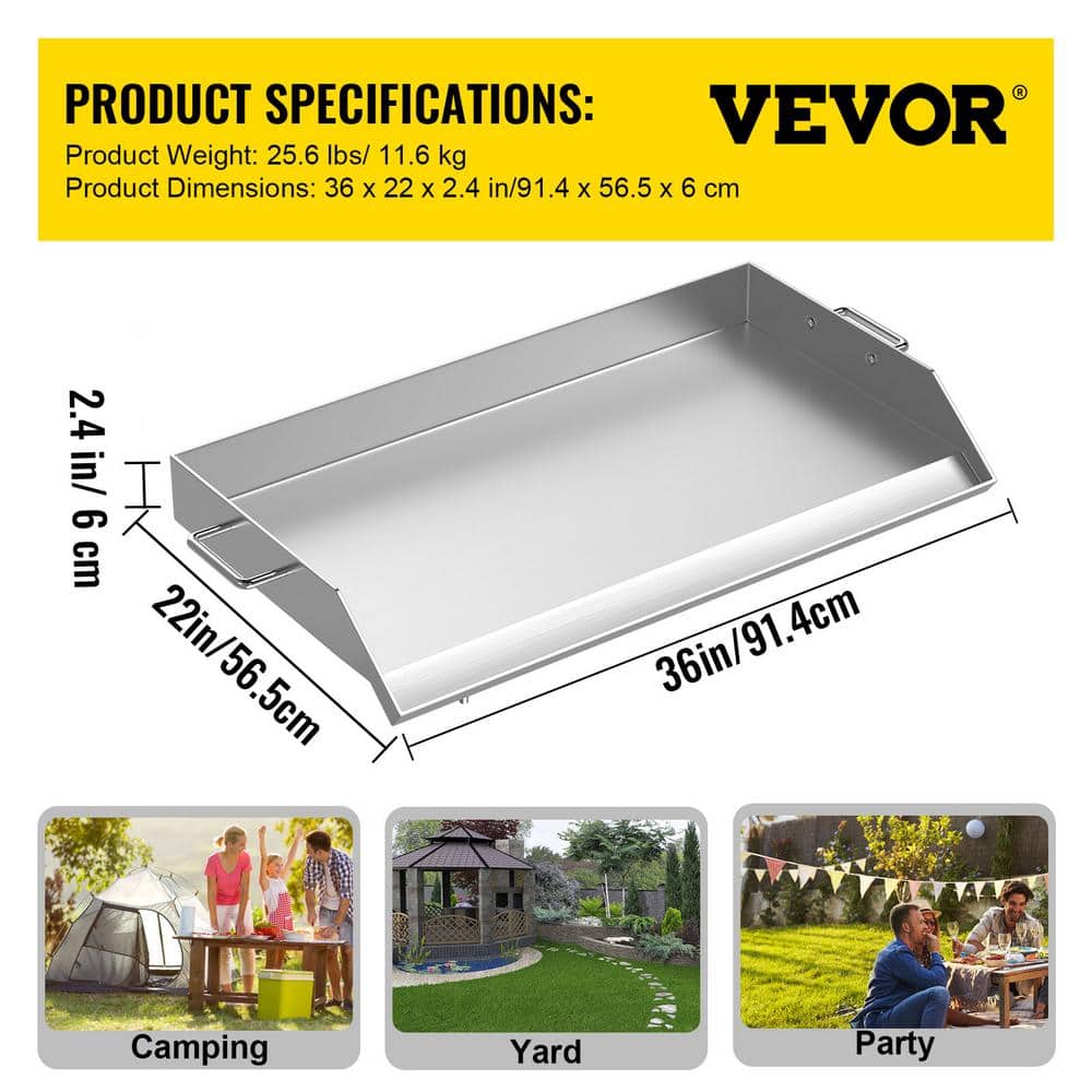 VEVOR 36" Non-Stick Stainless Steel Griddle