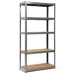 Gray 5-Tier Heavy Duty Steel Garage Storage Shelving Unit Adjustable 36 in. x 72 in. x 16 in.