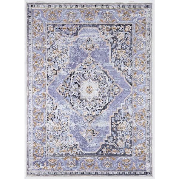 Echelon Cammie Lavender/Grey 6 ft. 7 in. x 9 ft. 7 in. Area Rug