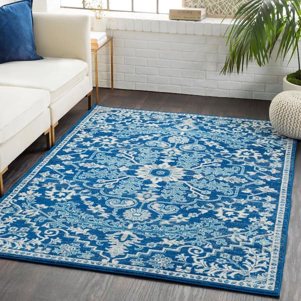 Demeter Navy/Teal 9 ft. 3 in. x 12 ft. 6 in. Oriental Area Rug