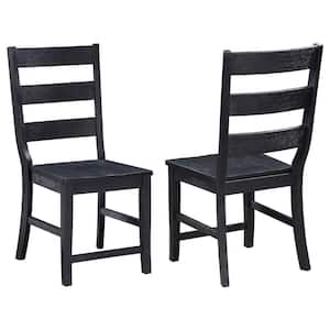 Newport Black Ladder Back Dining Side Chair (Set of 2)