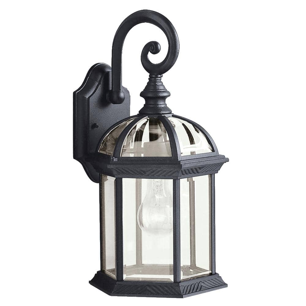 Barrie 15.5 in. 1-Light Black Outdoor Hardwired Wall Lantern Sconce with No Bulbs Included (1-Pack) price history on PriceWatchPro